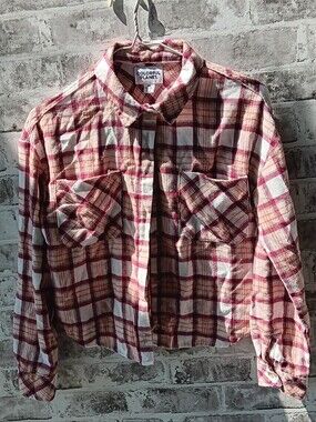 colorful planet flannel button up